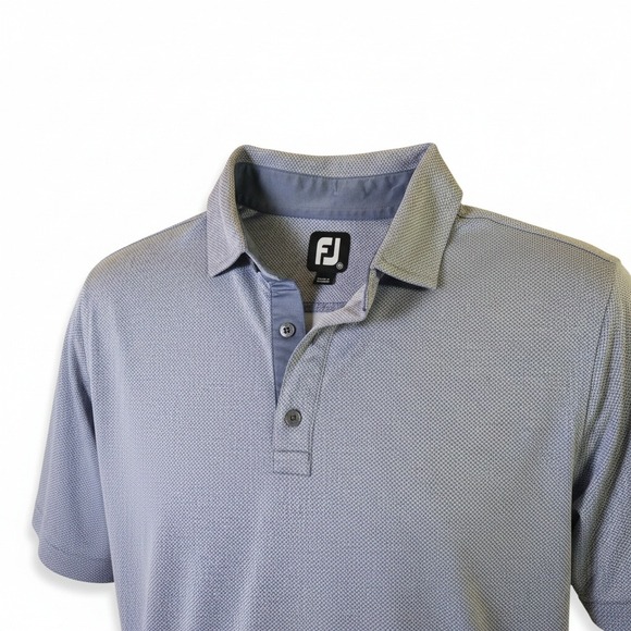 FootJoy Other - FootJoy Golf Polo Mens Medium Blue Geometric Print The Golf Club of Edmond FJ